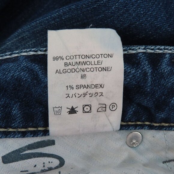 Silver Jeans Women 5 Twisted Bootcut Distressed Denim Solid Blue White Seams - Picture 13 of 15